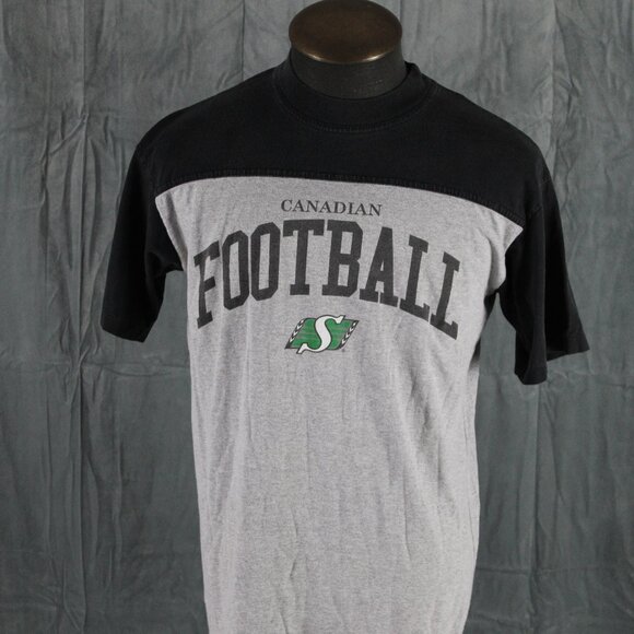 Saskatchewan Roughriders Shirt (VTG) - Canadian Football with Logo - Men's Large - Picture 1 of 7